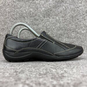 ✅Natural Soul By Naturalizer Womens 6.5M Flor Black Leather Slip-On Comfort Shoe